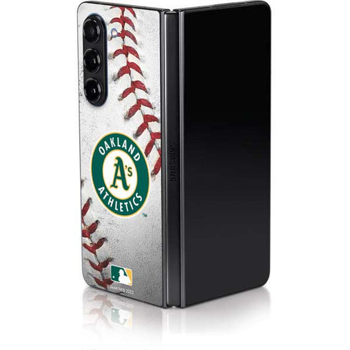 MLB Oakland Athletics Game Ball Galaxy Z Fold5 5G Skin